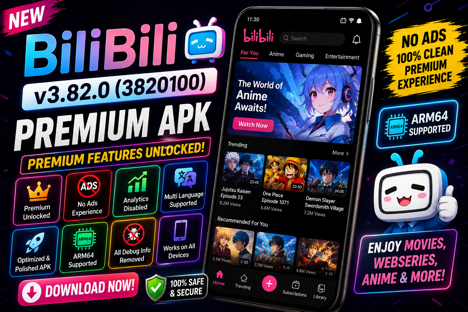 BiliBili v3.82.0 Premium APK Android app